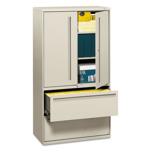 Picture of Brigade 700 Series Lateral File, Three-Shelf Enclosed Storage, 2 Legal/letter-Size File Drawers, Gray, 36" X 18" X 64.25"