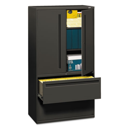 Picture of Brigade 700 Series Lateral File, Three-Shelf Enclosed Storage, 2 Legal/letter-Size File Drawers, Charcoal, 36" X 18" X 64.25"