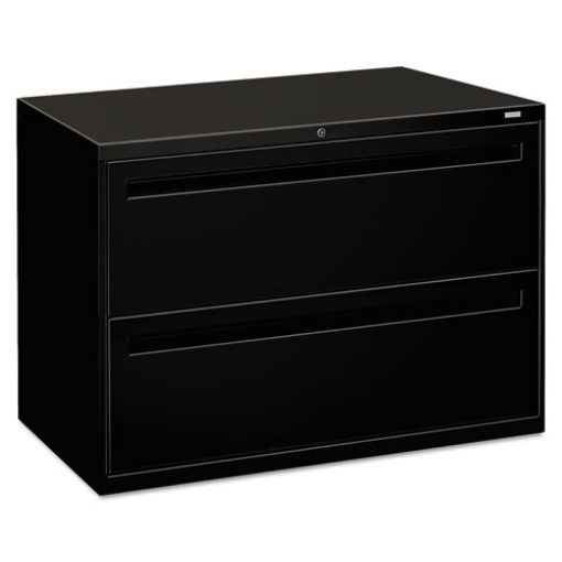 Picture of Brigade 700 Series Lateral File, 2 Legal/letter-Size File Drawers, Black, 42" X 18" X 28"