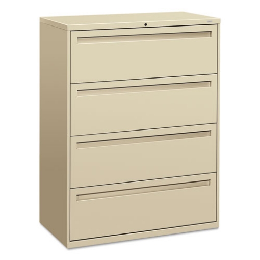 Picture of Brigade 700 Series Lateral File, 4 Legal/letter-Size File Drawers, Putty, 42" X 18" X 52.5"