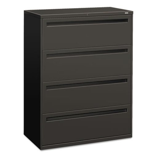 Picture of Brigade 700 Series Lateral File, 4 Legal/letter-Size File Drawers, Charcoal, 42" X 18" X 52.5"