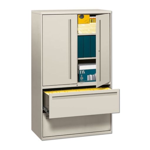 Picture of Brigade 700 Series Lateral File, Three-Shelf Enclosed Storage, 2 Legal/letter-Size File Drawers, Gray, 42" X 18" X 64.25"