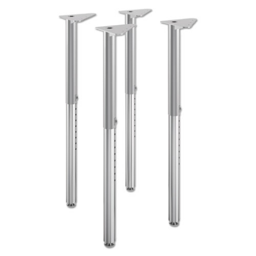 Picture of build adjustable post legs, 22" to 34" high, platinum, 4/pack