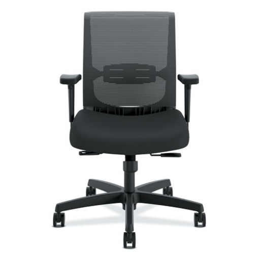 Picture of Convergence Mid-Back Task Chair, Synchro-Tilt And Seat Glide, Supports Up To 275 Lb, Black