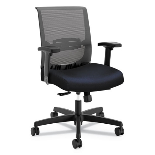 Picture of Convergence Mid-Back Task Chair, Synchro-Tilt And Seat Glide, Supports Up To 275 Lb, Navy Seat, Black Back/base