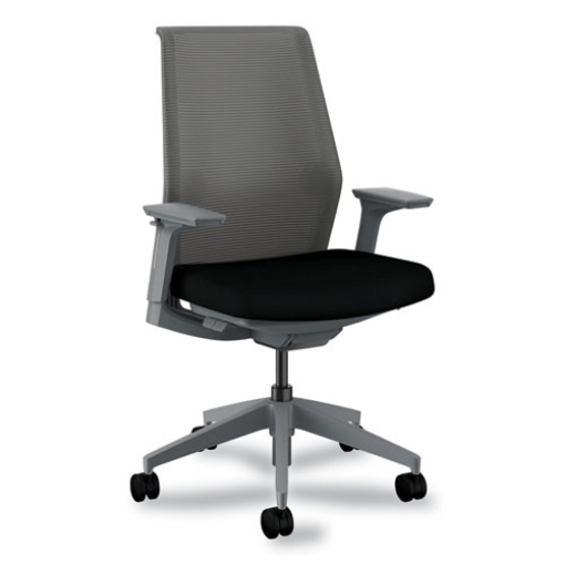 Picture of Cipher Mesh Back Task Chair, Supports Up to 300 lb, 15" to 20" Seat Height, Black Seat, Charcoal Back, Charcoal Base