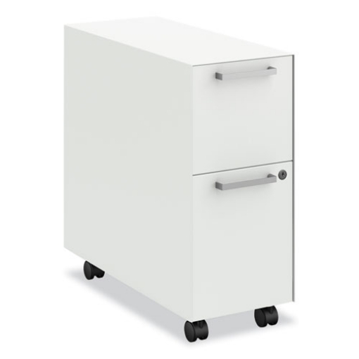 Picture of Fuse Mobile Slim Pedestal File, Left/Right, 2-Drawers: Box/File, Letter, Designer White, 10x23.25x21, Ships in 7-10 Bus Days