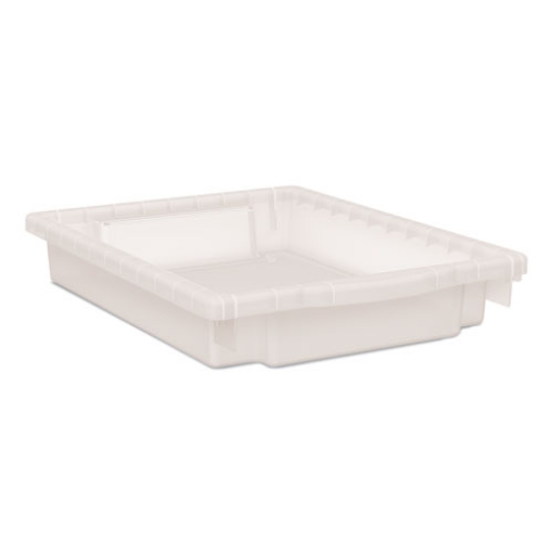 Picture of Flagship Storage Bins, 3 Sections, 12.75" X 16" X 3", Translucent White