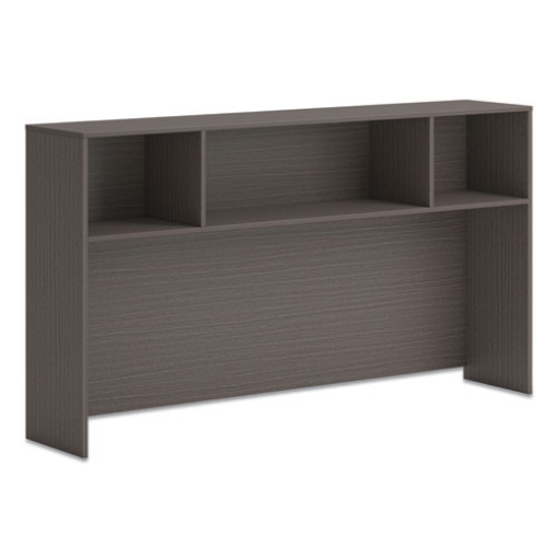 Picture of Mod Desk Hutch, 3 Compartments, 72w x 14d x 39.75h, Slate Teak