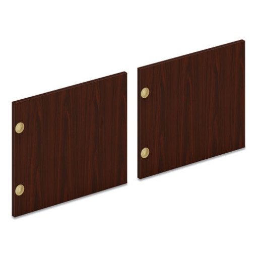 Picture of Pair of Mod Laminate Doors for 72"W Mod Desk Hutch, 17.87 x 14.83, Traditional Mahogany