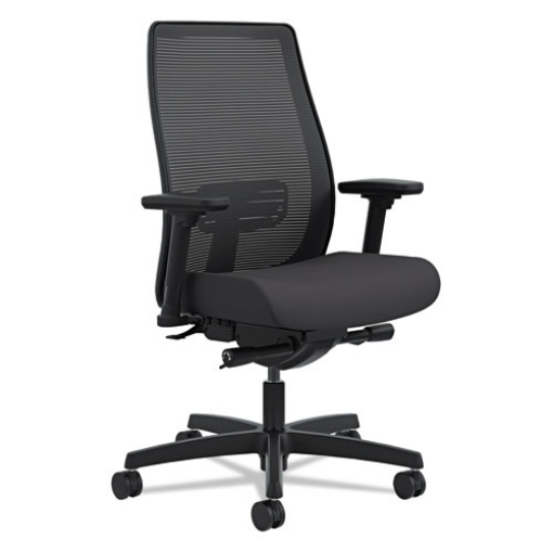 Picture of Endorse Mesh Mid-Back Work Chair, Supports Up To 300 Lb, 17.5" To 21.75" Seat Height, Black