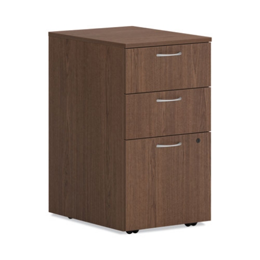 Picture of Mod Mobile Pedestal, Left or Right, 3-Drawers: Box/Box/File, Legal/Letter, Sepia Walnut, 15" x 20" x 28"