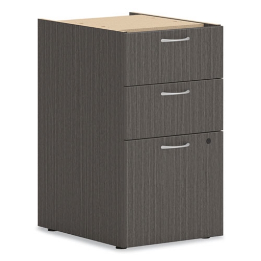 Picture of Mod Support Pedestal, Left Or Right, 3-Drawers: Box/box/file, Legal/letter, Slate Teak, 15" X 20" X 28"