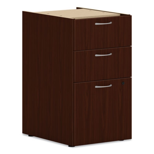 Picture of Mod Support Pedestal, Left Or Right, 3-Drawers: Box/box/file, Legal/letter, Traditional Mahogany, 15" X 20" X 28"