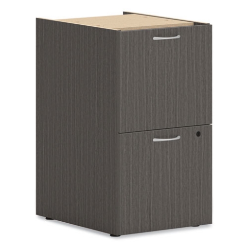 Picture of Mod Support Pedestal, Left Or Right, 2 Legal/letter-Size File Drawers, Slate Teak, 15" X 20" X 28"