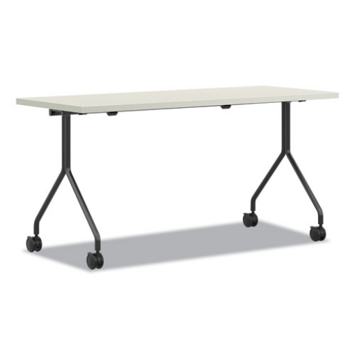 Picture of between nested multipurpose tables, rectangular, 60w x 24d x 29h, silver mesh/loft