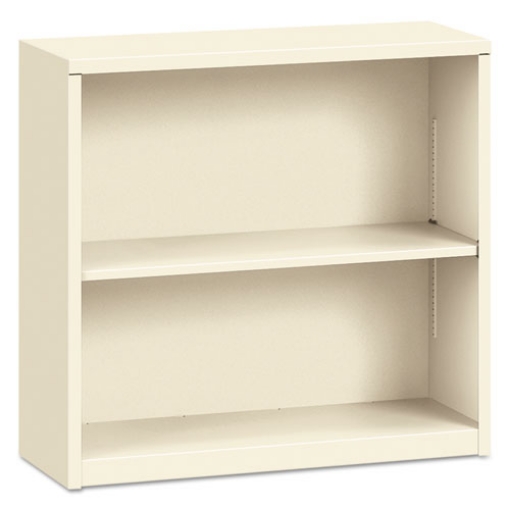 Picture of Metal Bookcase, Two-Shelf, 34.5w x 12.63d x 29h, Putty