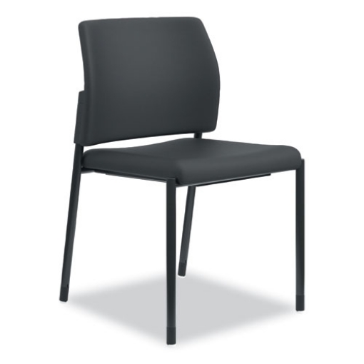 Picture of Accommodate Series Guest Chair, Fabric Upholstery, 23.5" x 22.25" x 31.5", Black Seat/Back, Textured Black Base, 2/Carton