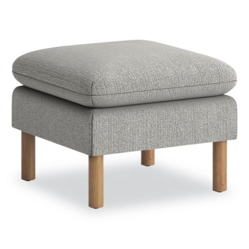 Picture of Parkwyn Series Ottoman, 23" x 23" x 17.5", Gray/Oak