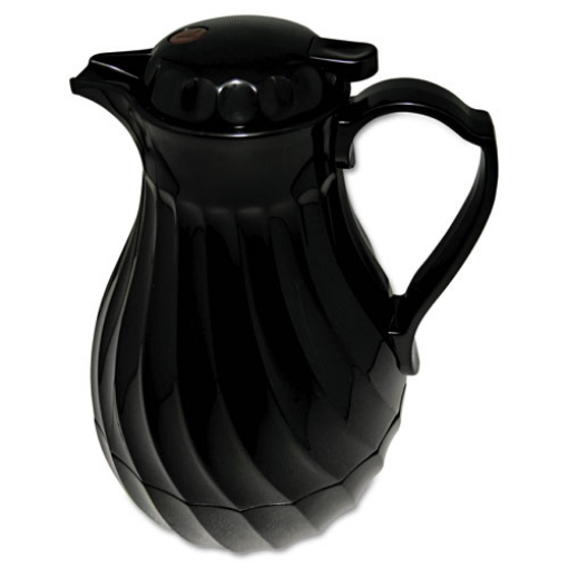 Picture of Poly Lined Carafe, Swirl Design, 40 oz, Black