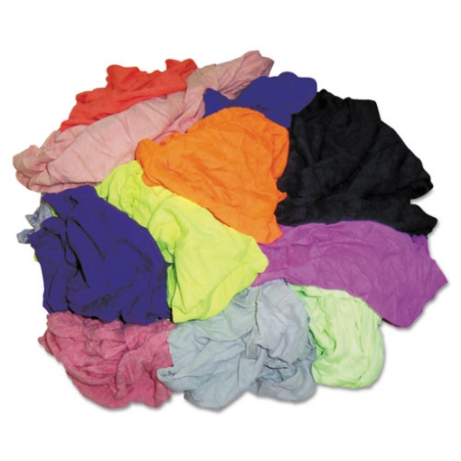 Picture of New Colored Knit Polo T-Shirt Rags, Assorted Colors, 10 Pounds/Carton