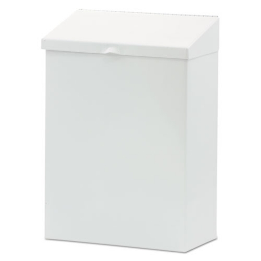 Picture of Feminine Hygiene Product Waste Receptacle, Metal, White