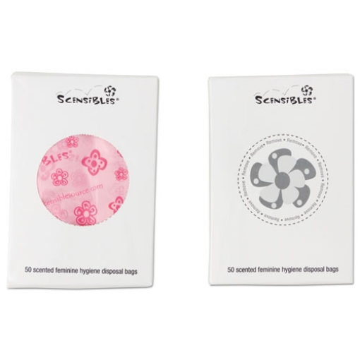 Picture of Scensibles Personal Disposal Bags, 3.38" x 9.75", Pink, 50 Bags/Box, 24 Boxes/Carton