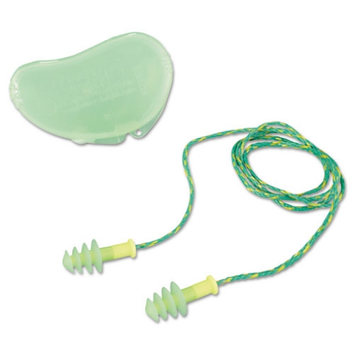 Picture of Fus30s-Hp Fusion Multiple-Use Earplugs, Small, 27nrr, Corded, Gn/we, 100 Pairs