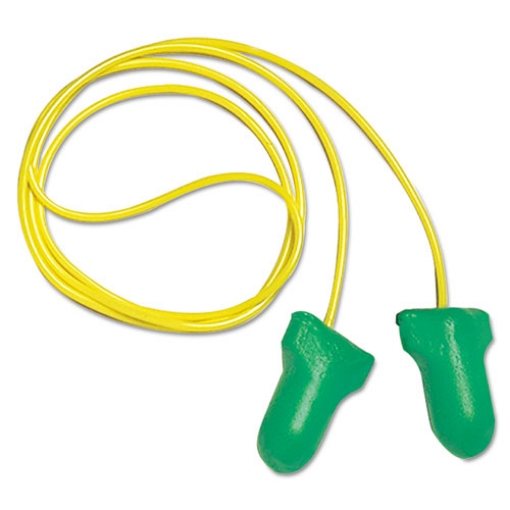 Picture of MAXIMUM Lite Single-Use Earplugs, Corded, 30NRR, Green, 100 Pairs