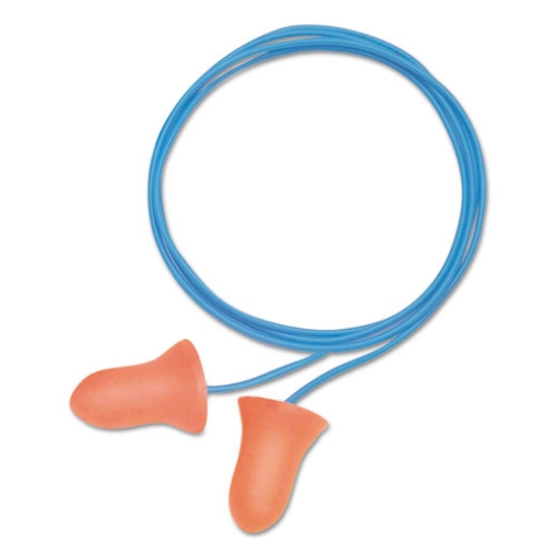 Picture of MAXIMUM Single-Use Earplugs, Corded, 33NRR, Coral, 100 Pairs