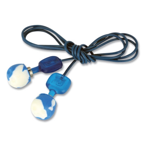 Picture of TrustFit Trak Detectable Reusable Corded Foam Earplugs, One Size Fits Most, 29 dB NRR, Blue, 1,000/Carton