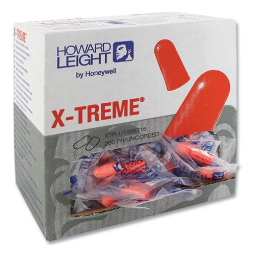 Picture of X-TREME Uncorded Disposable Earplugs, Uncorded, One Size Fits Most, 32 dB, Orange, 2,000/Carton