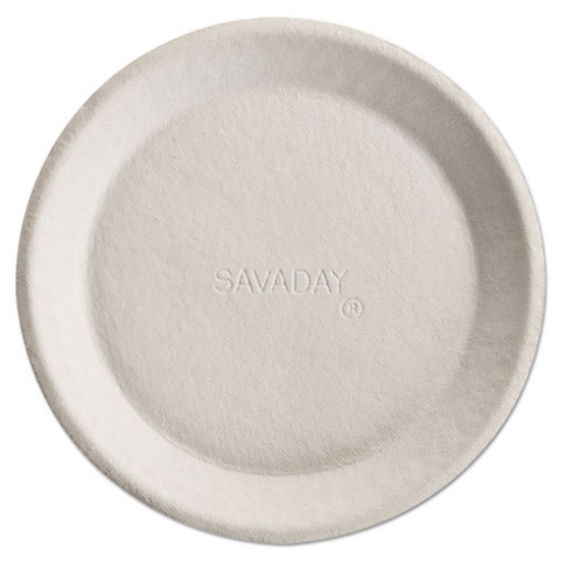 Picture of Savaday Molded Fiber Plates, 10", Cream, 500/carton