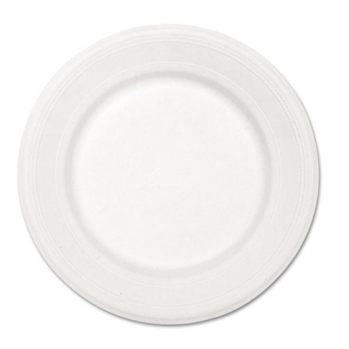 Picture of Paper Dinnerware, Plate, 10.5" Dia, White, 500/carton