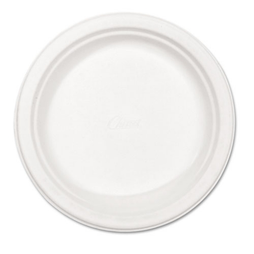 Picture of Paper Dinnerware, Plate, 8.75" Dia, White, 500/carton