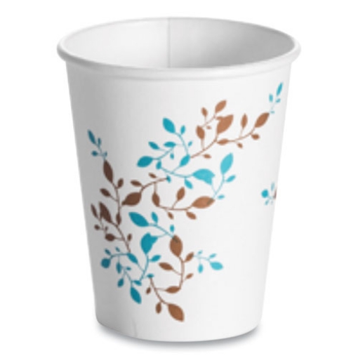 Picture of Single Wall Hot Cups, 8 Oz, Vine Design, 1,000/carton