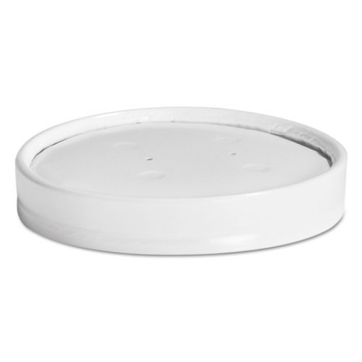 Picture of Vented Paper Lids, Fits 8 Oz To 16 Oz Cups, White, 25/sleeve, 40 Sleeves/carton