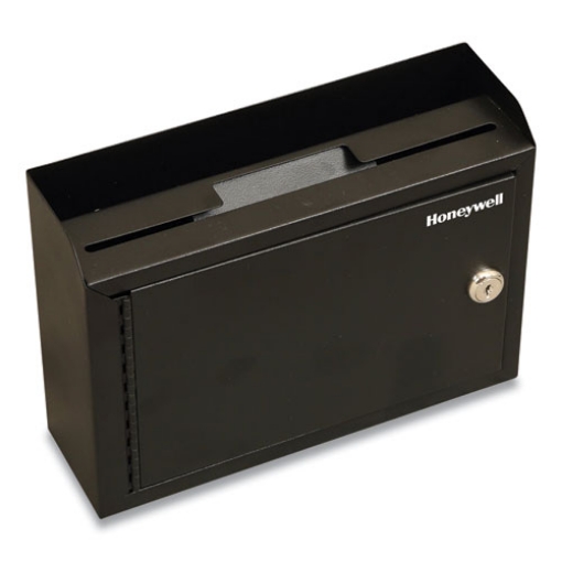 Picture of Drop Box Safe With Keys, 9.9 X 3 X 7.1, 0.12 Cu Ft, Black