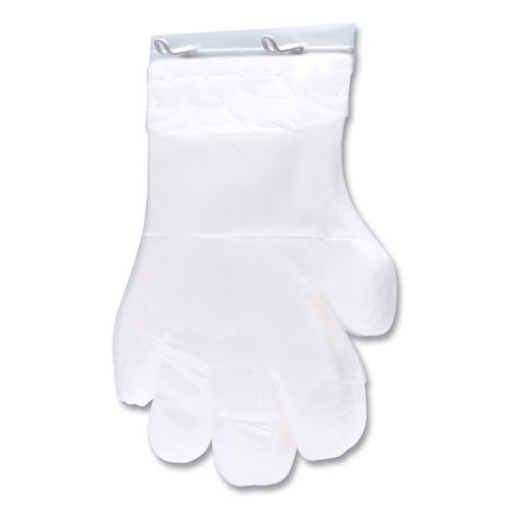 Picture of Reddi-To-Go Poly Gloves On Wicket, One Size, Clear, 8,000/carton