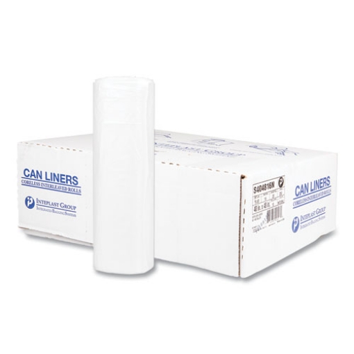 Picture of High-Density Commercial Can Liners, 45 gal, 16 mic, 40" x 48", Clear, 25 Bags/Roll, 10 Interleaved Rolls/Carton