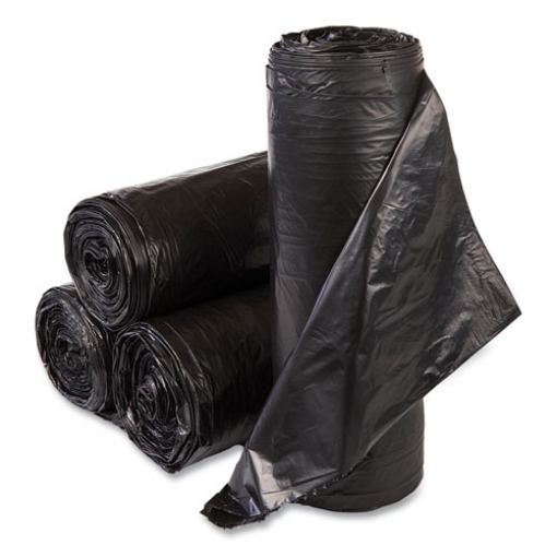 Picture of Institutional Low-Density Can Liners, 30 gal, 0.58 mil, 30" x 36", Black, 25 Bags/Roll, 10 Rolls/Carton