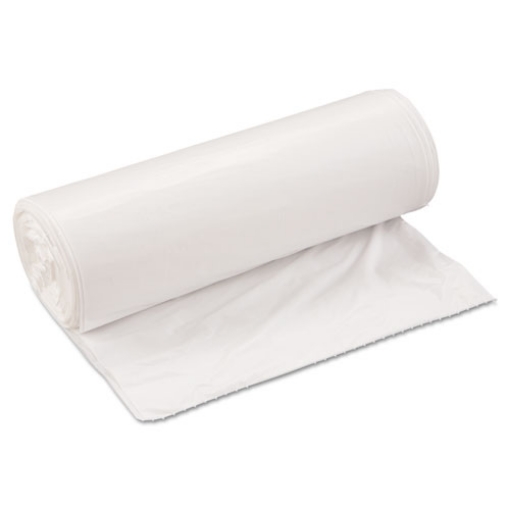 Picture of Low-Density Commercial Can Liners, Coreless Interleaved Roll, 33 gal, 0.8 mil, 33" x 39", White, 25 Bags/Roll, 6 Rolls/Carton