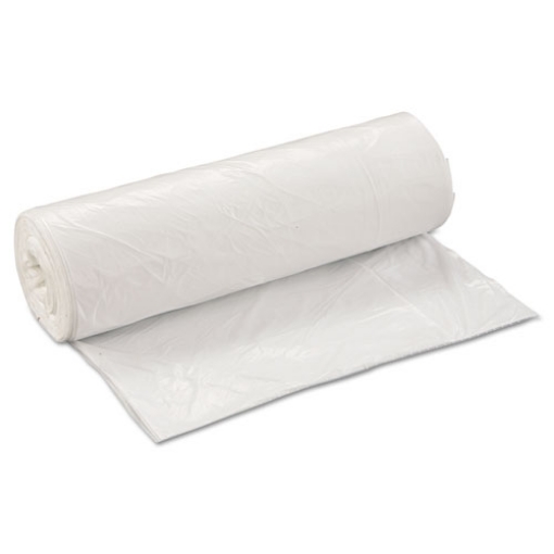 Picture of Low-Density Commercial Can Liners, Coreless Interleaved Roll, 45 gal, 0.7 mil, 40" x 46", White, 25 Bags/Roll, 4 Rolls/Carton