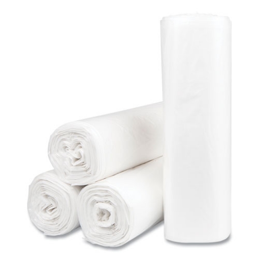 Picture of High-Density Commercial Can Liners Value Pack, 30 gal, 9 mic, 30" x 36", Natural, 25 Bags/Roll, 20 Interleaved Rolls/Carton