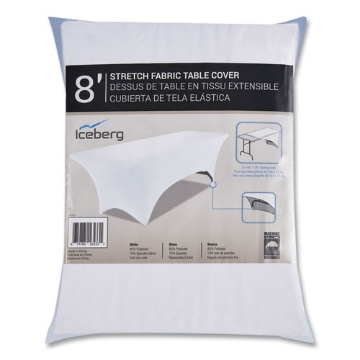 Picture of iGear Fabric Table Cover, Polyester, 30 x 96, White