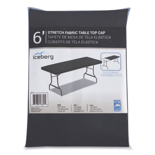 Picture of iGear Fabric Table Top Cap Cover, Polyester, 30 x 72, Black