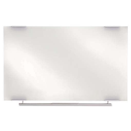 Picture of Clarity Glass Dry Erase Board with Aluminum Trim, 48 x 36, White Surface