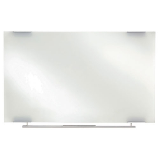 Picture of Clarity Glass Dry Erase Board with Aluminum Trim, 60 x 36, White Surface