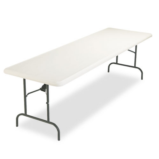 Picture of IndestrucTable Industrial Folding Table, Rectangular, 96" x 30" x 29", Platinum