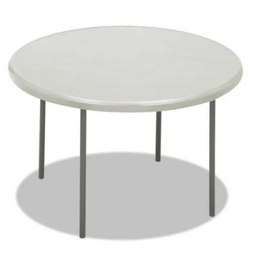 Picture of IndestrucTable Classic Folding Table, Round, 48" x 29", Platinum